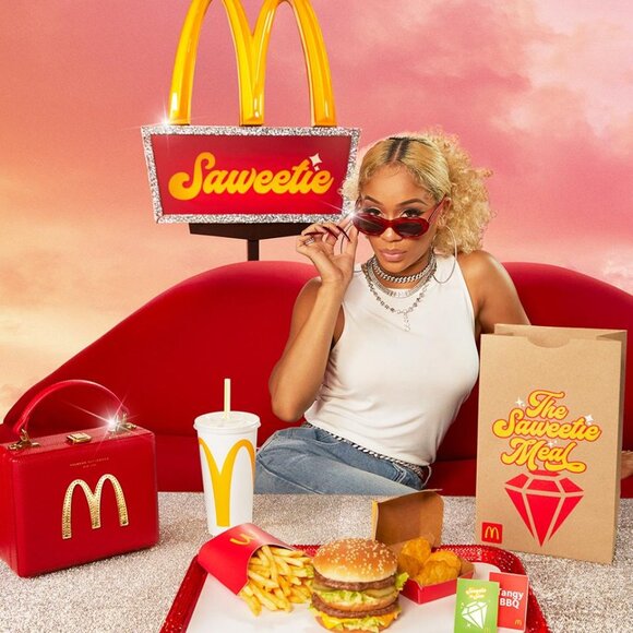 Saweetie Official x McDonalds 2021 Saweet and Sour Hoodie - Periwinkle - Picture 6 of 6